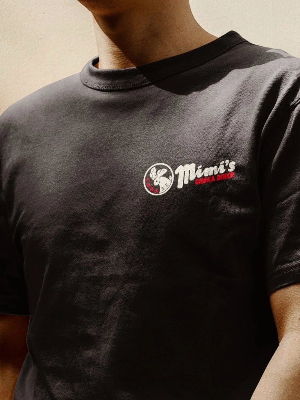 Mimi’s Chuka Diner AS Colour Black & White Graphic T-Shirt Size S